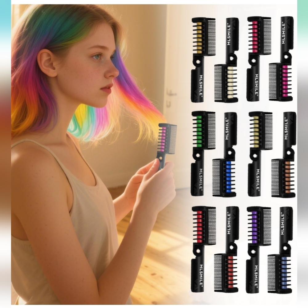 12 Colors Temporary Hair Dye Combs